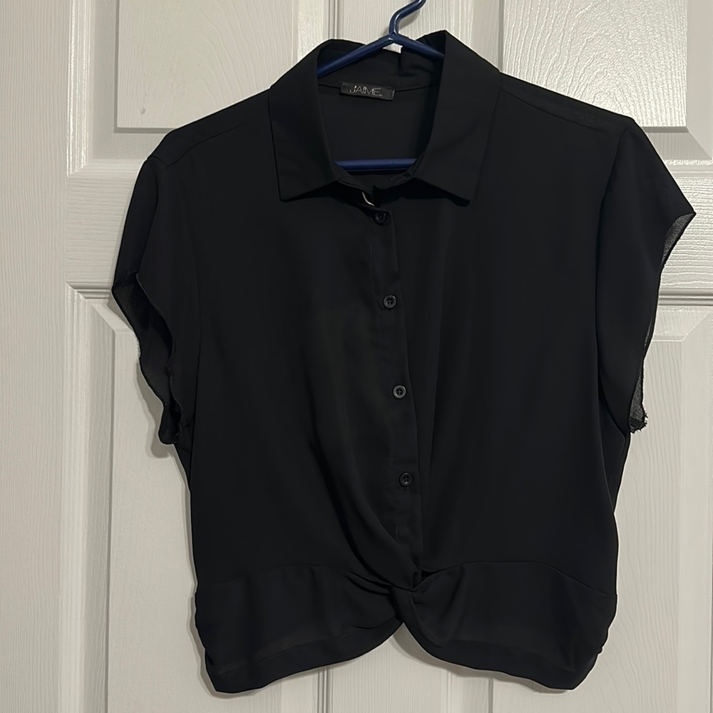 Jaime Black Crop Top